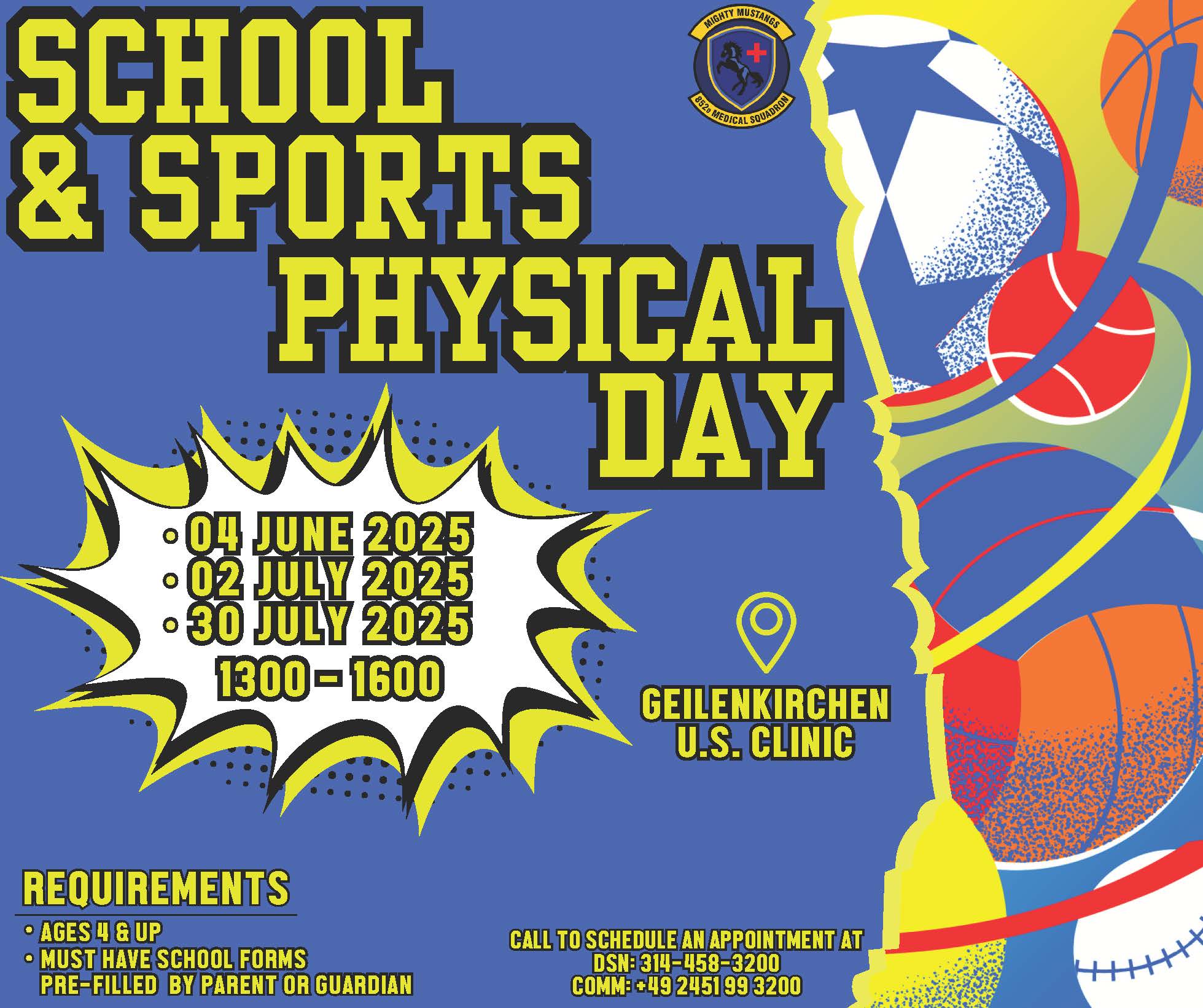 2025 Sports Physical Flyer
