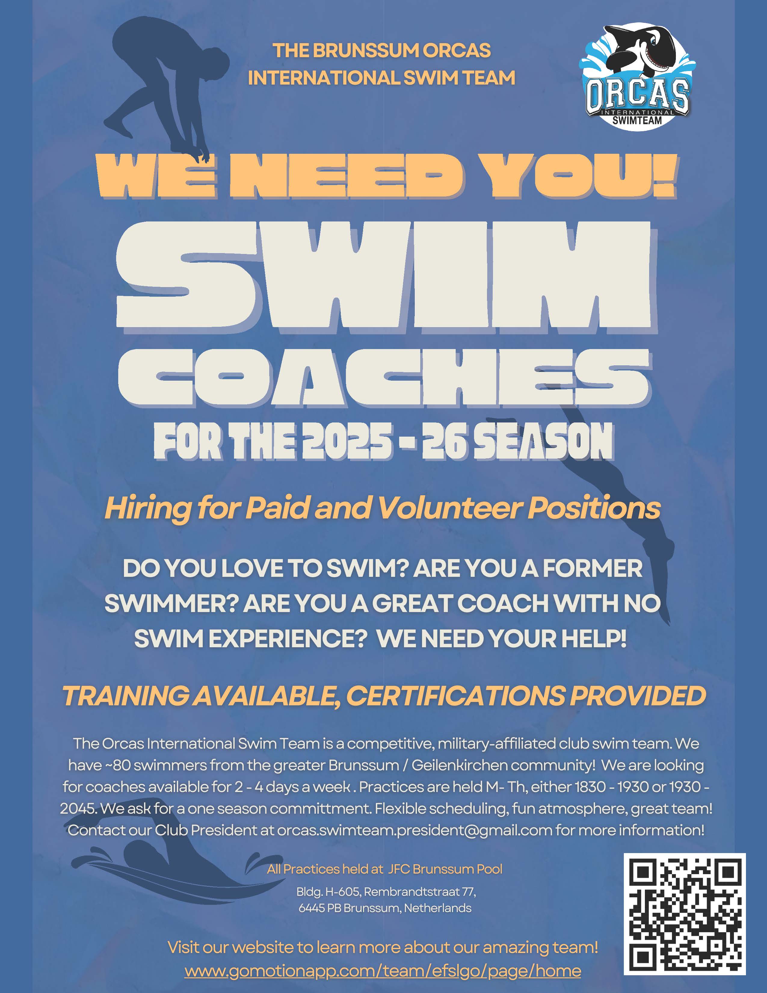CoachRecruitOrcasSwimTeam